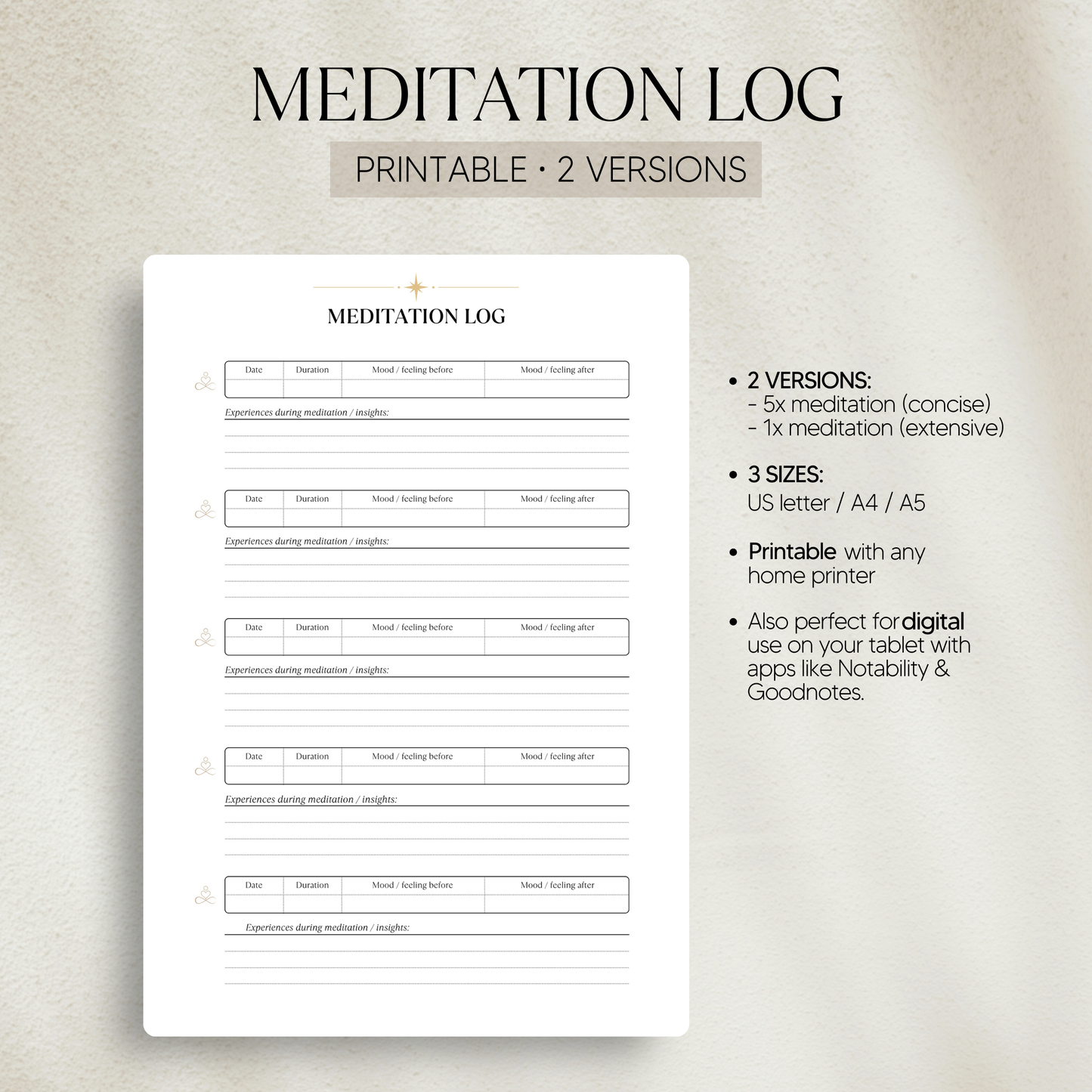 Meditation log
